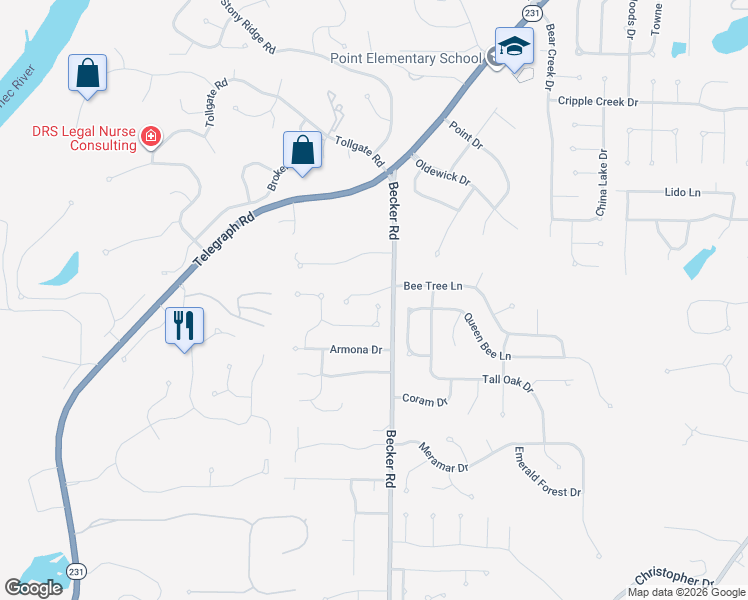map of restaurants, bars, coffee shops, grocery stores, and more near 7011 Blue Mountain Drive in St. Louis
