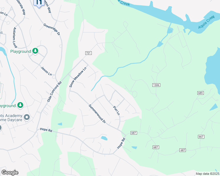 map of restaurants, bars, coffee shops, grocery stores, and more near 45 Willow Glen Court in Stafford