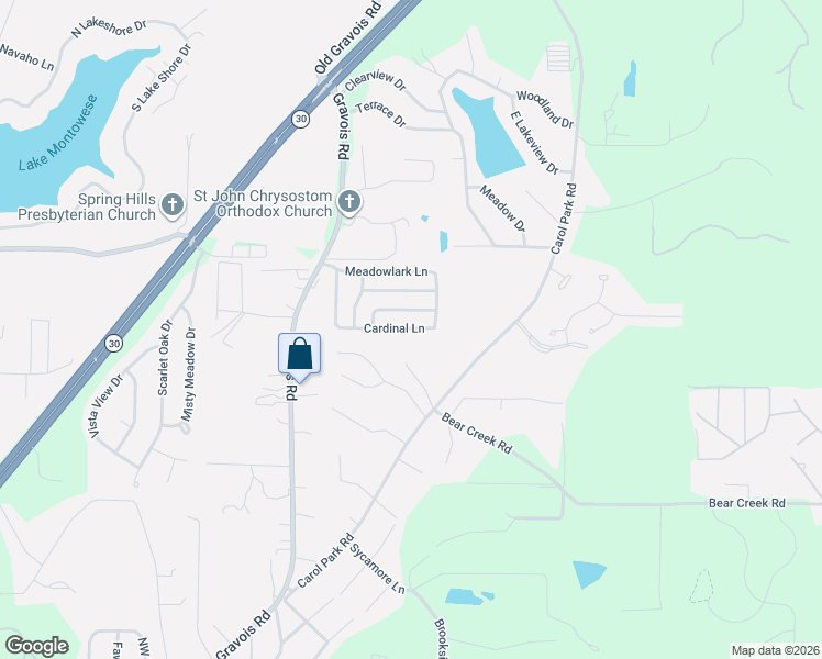 map of restaurants, bars, coffee shops, grocery stores, and more near 150 Cardinal Lane in House Springs