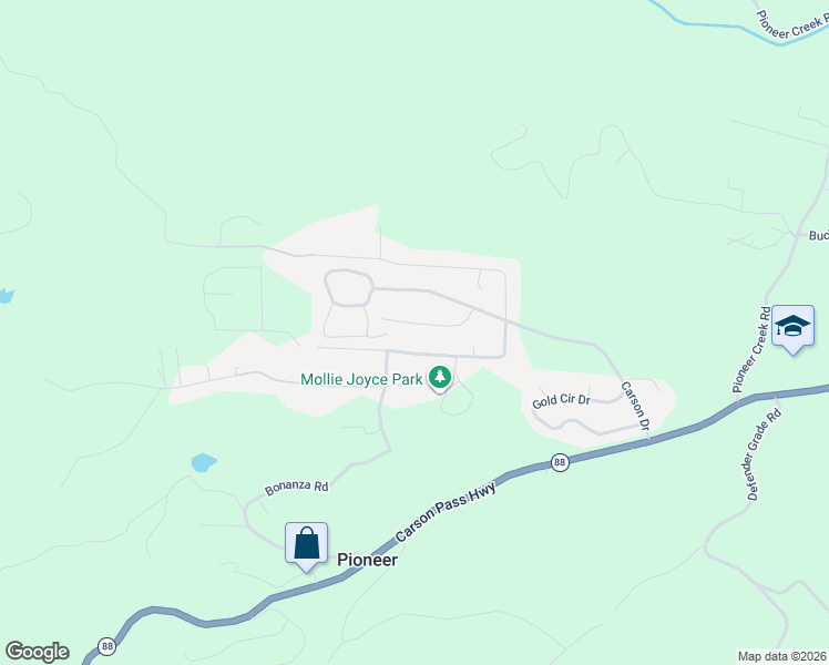 map of restaurants, bars, coffee shops, grocery stores, and more near 23942-23954 Woodfern Dr in Pioneer