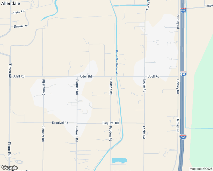 map of restaurants, bars, coffee shops, grocery stores, and more near 4724 Udell Road in Vacaville