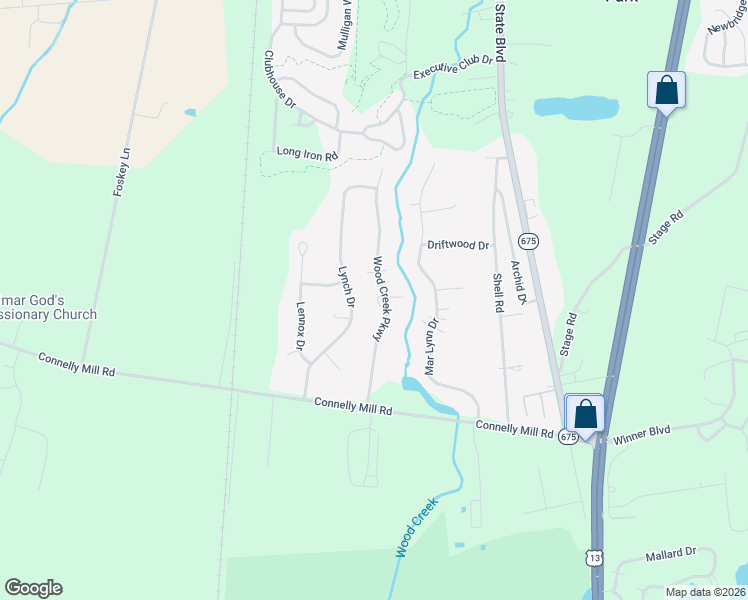 map of restaurants, bars, coffee shops, grocery stores, and more near 8816 Wood Creek Parkway in Delmar
