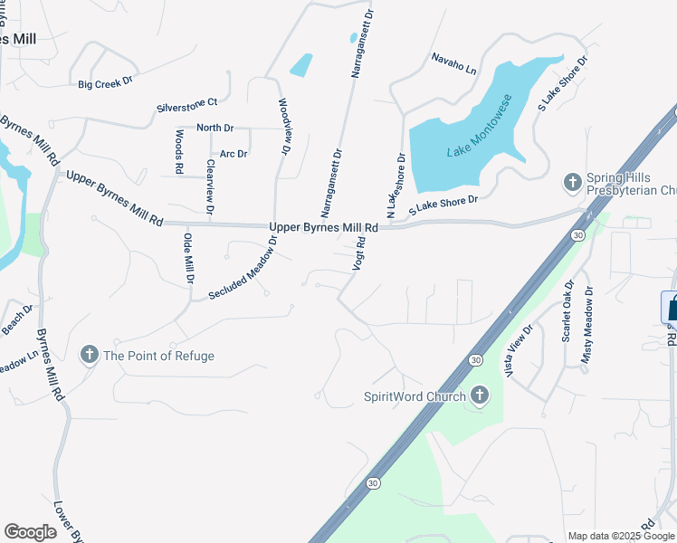 map of restaurants, bars, coffee shops, grocery stores, and more near 6475 Sandy Lane in House Springs
