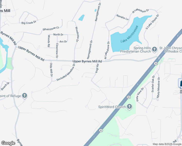 map of restaurants, bars, coffee shops, grocery stores, and more near 6477 Sandy Lane in House Springs