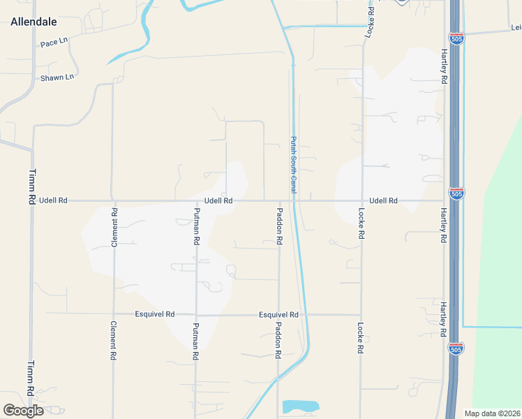 map of restaurants, bars, coffee shops, grocery stores, and more near 4724 Udell Road in Vacaville