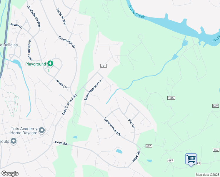 map of restaurants, bars, coffee shops, grocery stores, and more near 11 Maple Leaf Court in Stafford