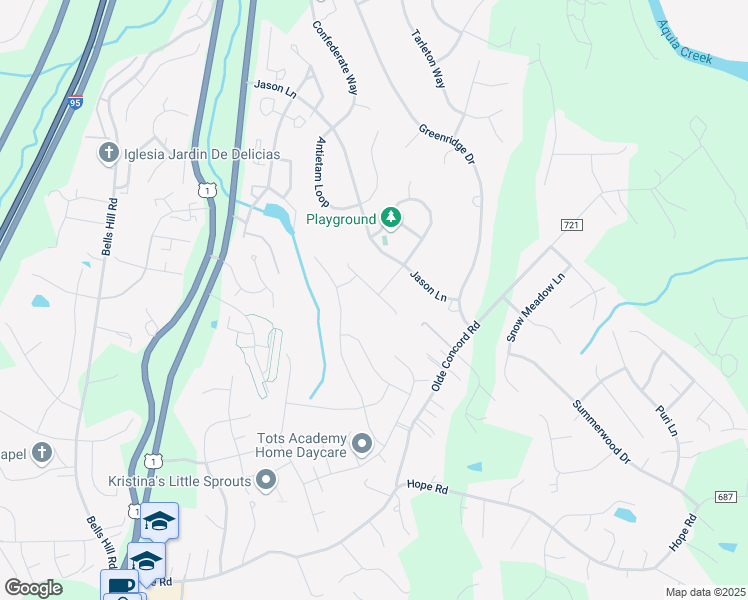 map of restaurants, bars, coffee shops, grocery stores, and more near 26 Invicta Drive in Stafford