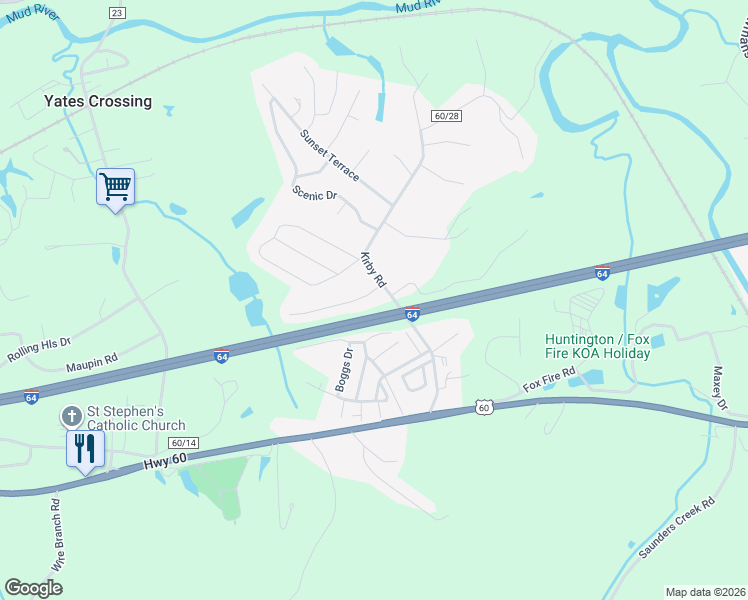 map of restaurants, bars, coffee shops, grocery stores, and more near 2198 Avinell Drive in Milton