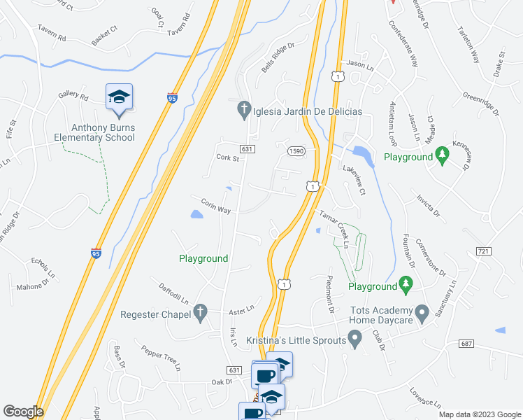 map of restaurants, bars, coffee shops, grocery stores, and more near 803 Carnaby Street in Stafford