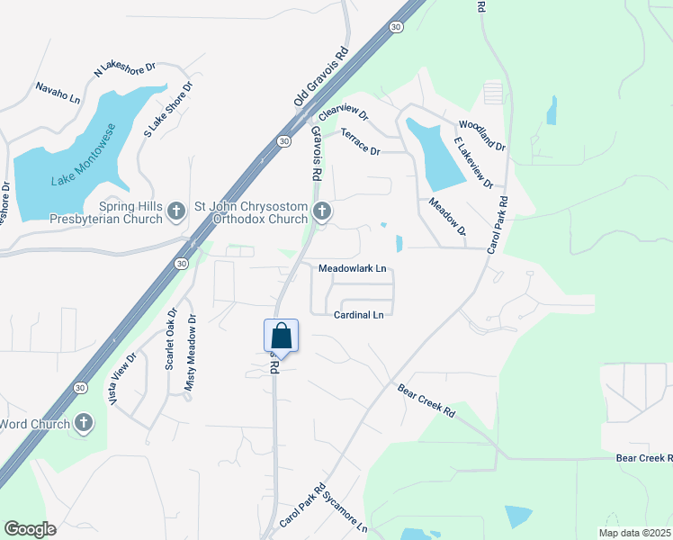 map of restaurants, bars, coffee shops, grocery stores, and more near 1 Crest Manor Drive in House Springs