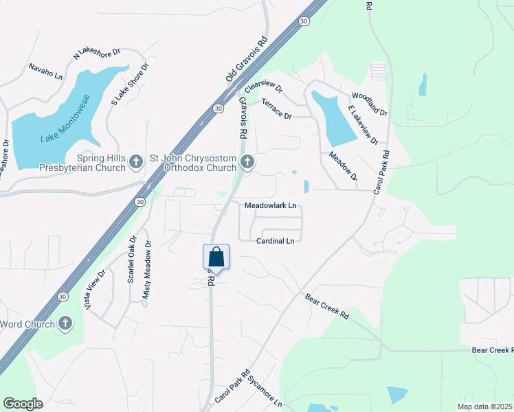 map of restaurants, bars, coffee shops, grocery stores, and more near 1 Crest Manor Drive in House Springs