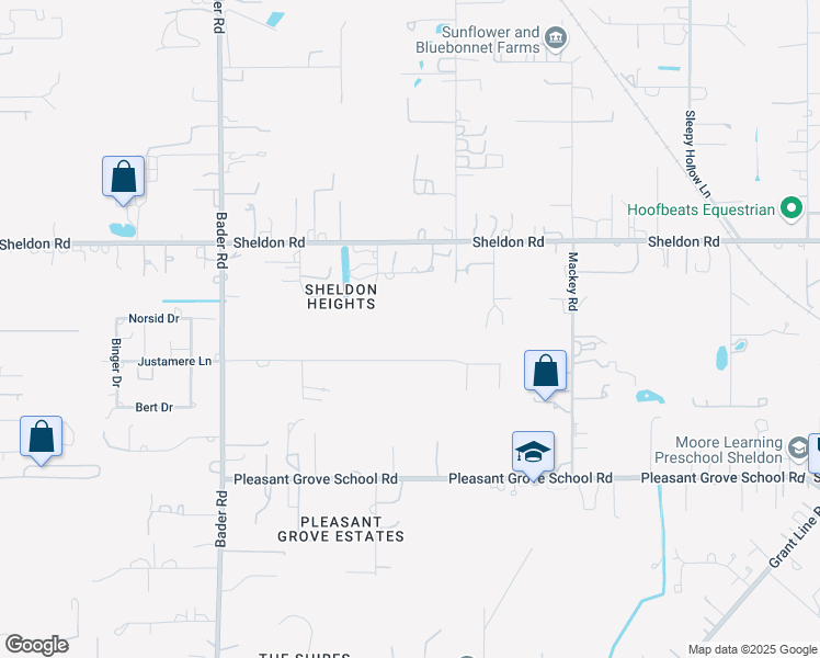 map of restaurants, bars, coffee shops, grocery stores, and more near 10055 Justamere Lane in Elk Grove