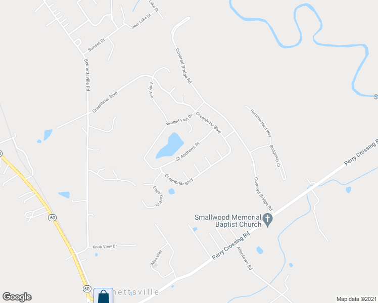 map of restaurants, bars, coffee shops, grocery stores, and more near 12399 Saint Andrews Place in Sellersburg