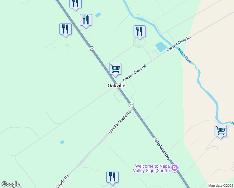 map of restaurants, bars, coffee shops, grocery stores, and more near in Oakville