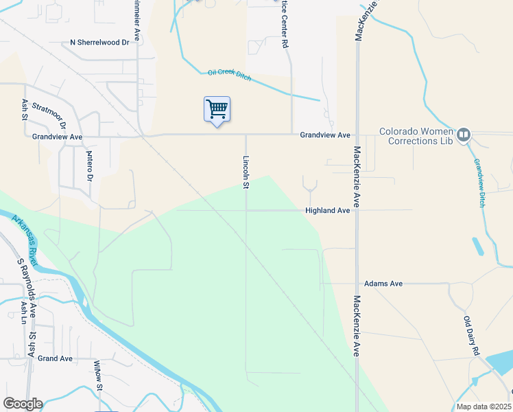 map of restaurants, bars, coffee shops, grocery stores, and more near 3215 Highland Avenue in Cañon City