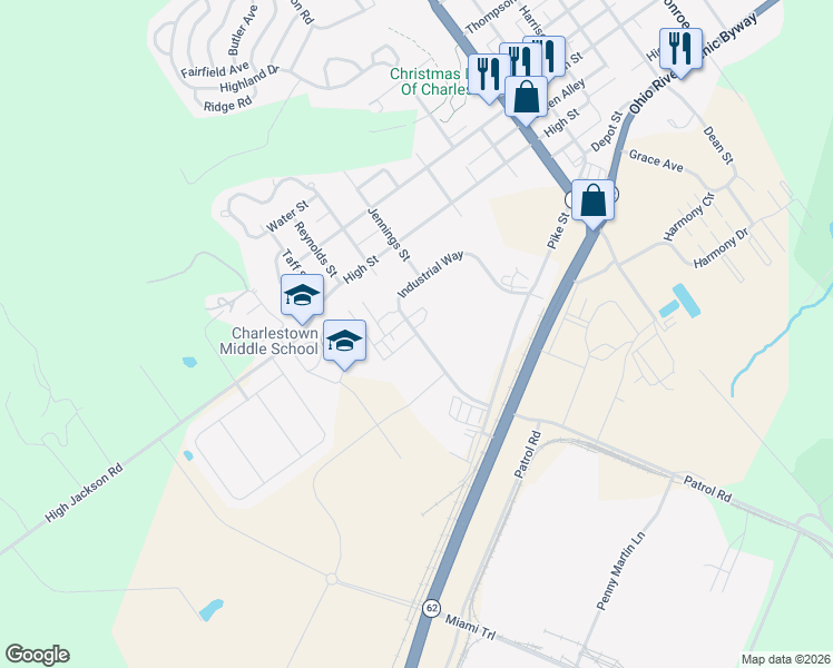 map of restaurants, bars, coffee shops, grocery stores, and more near 145 Industrial Way in Charlestown