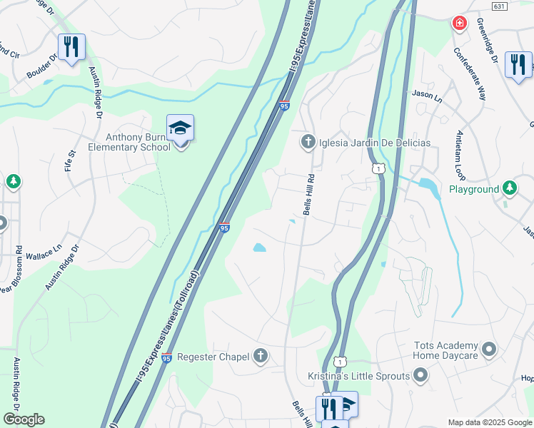 map of restaurants, bars, coffee shops, grocery stores, and more near 707 Galway Lane in Stafford