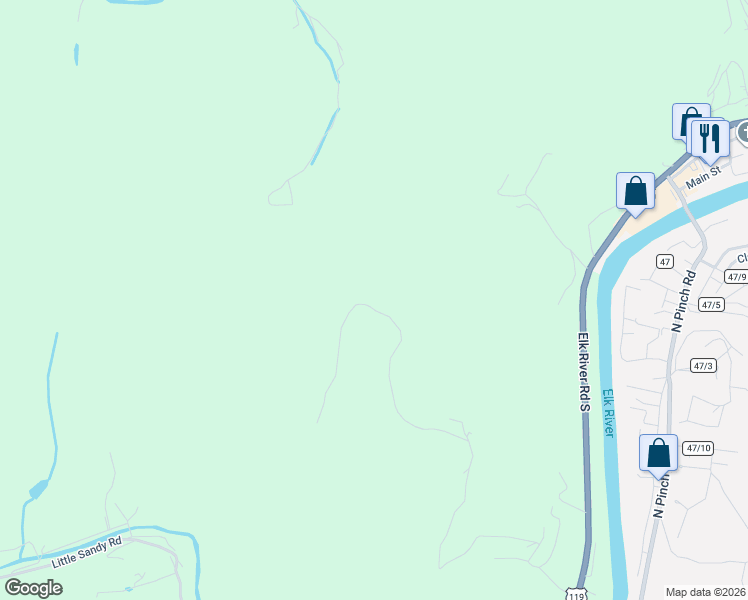 map of restaurants, bars, coffee shops, grocery stores, and more near 178-198 Lee Road in Elkview