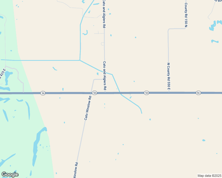 map of restaurants, bars, coffee shops, grocery stores, and more near 1024 N County Road 500 East in Winslow