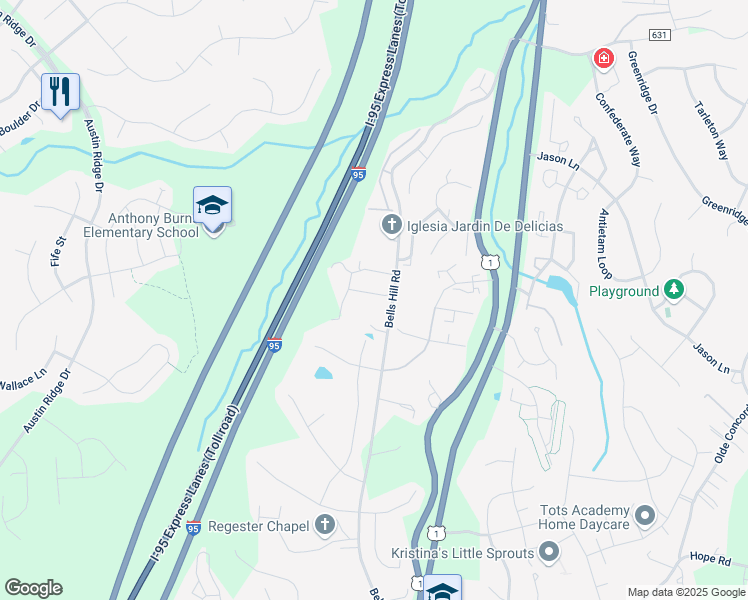 map of restaurants, bars, coffee shops, grocery stores, and more near 105 Cork Street in Stafford