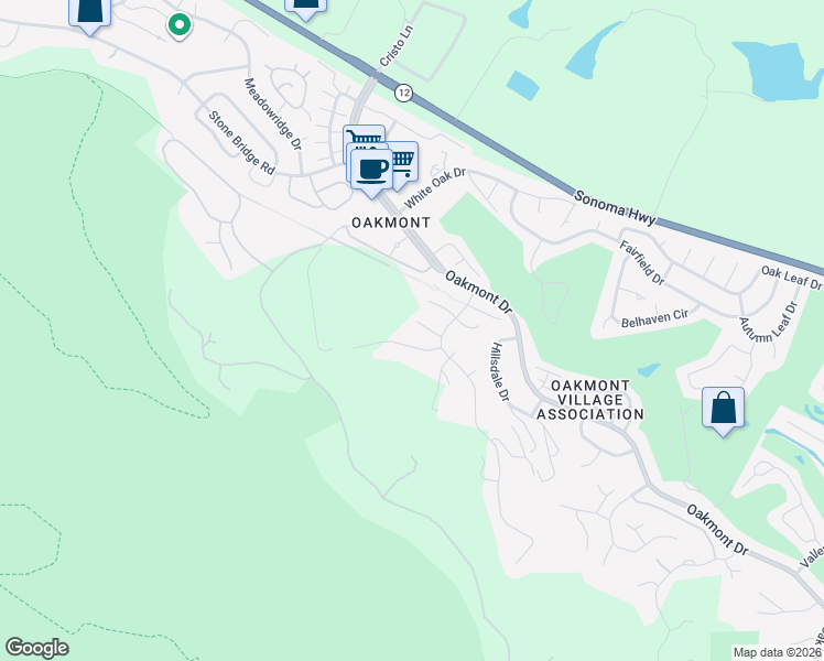 map of restaurants, bars, coffee shops, grocery stores, and more near 549 Catherine Court in Santa Rosa