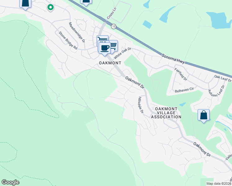 map of restaurants, bars, coffee shops, grocery stores, and more near 549 Catherine Court in Santa Rosa