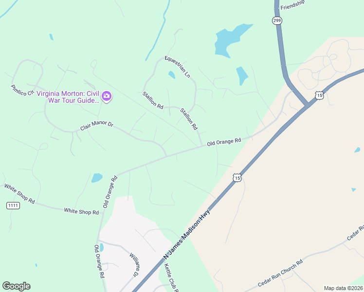 map of restaurants, bars, coffee shops, grocery stores, and more near 19507 Clair Manor Drive in Culpeper