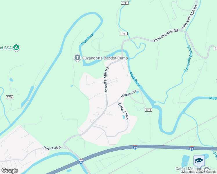 map of restaurants, bars, coffee shops, grocery stores, and more near Trailer Park in Ona