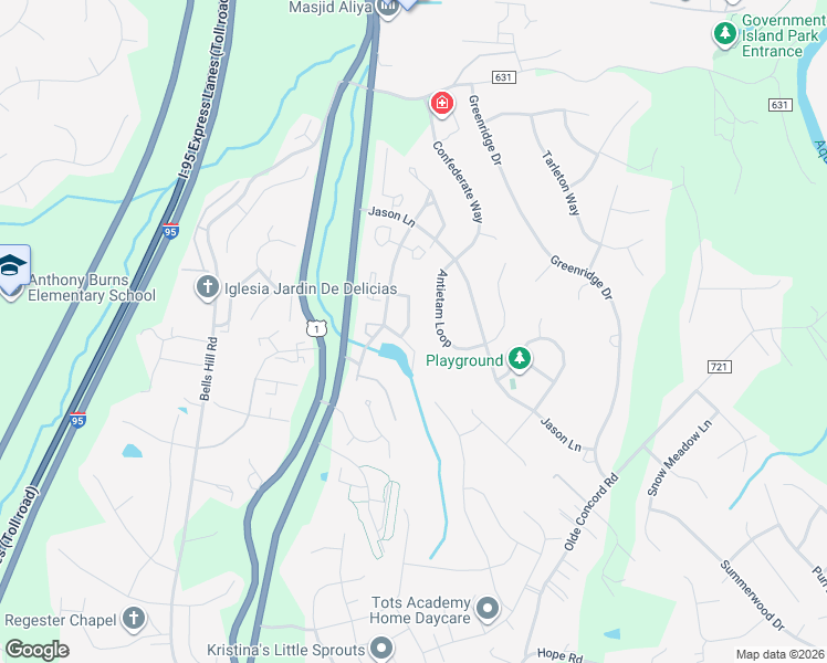 map of restaurants, bars, coffee shops, grocery stores, and more near 110 Gettysburg Court in Stafford