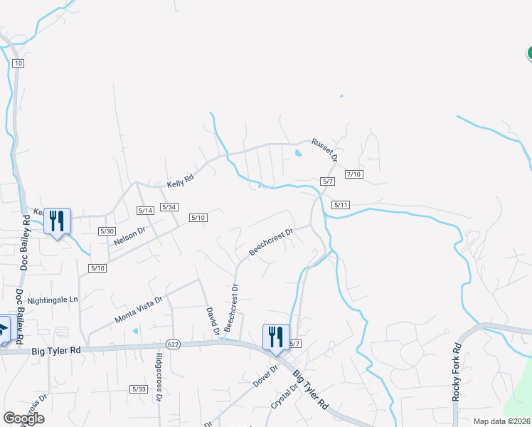 map of restaurants, bars, coffee shops, grocery stores, and more near 5310 Stranahan Dr in Charleston