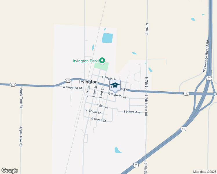 map of restaurants, bars, coffee shops, grocery stores, and more near in Irvington