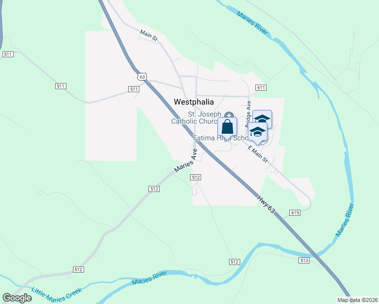 map of restaurants, bars, coffee shops, grocery stores, and more near 450 County Route 512 in Westphalia