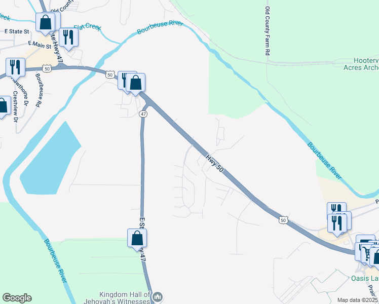 map of restaurants, bars, coffee shops, grocery stores, and more near 1 Le Chateau Mobile Home Village in Union