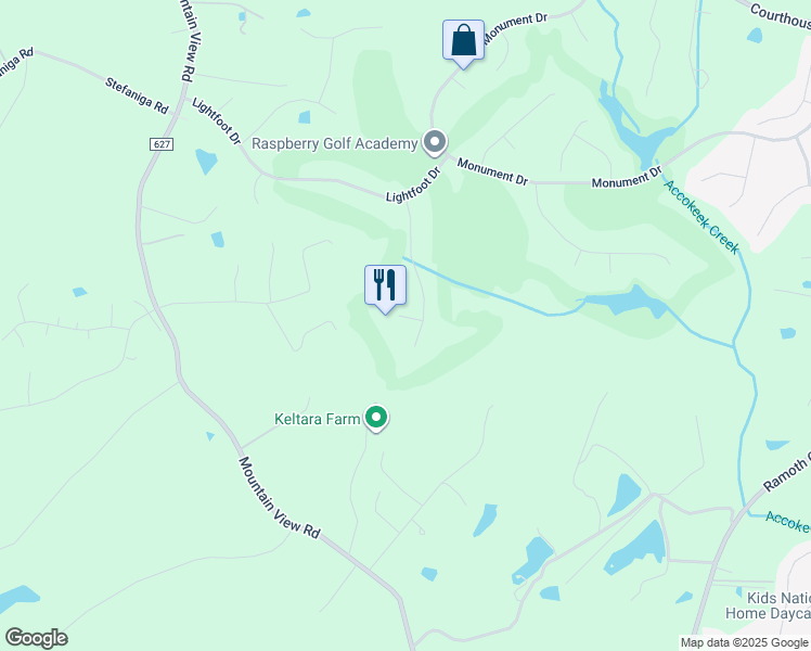 map of restaurants, bars, coffee shops, grocery stores, and more near 3 Torey Court in Stafford