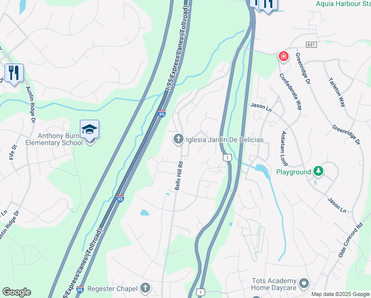 map of restaurants, bars, coffee shops, grocery stores, and more near 404 Fair Oaks Avenue in Stafford
