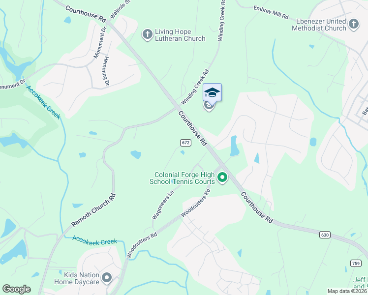 map of restaurants, bars, coffee shops, grocery stores, and more near 21 Reids Road in Stafford