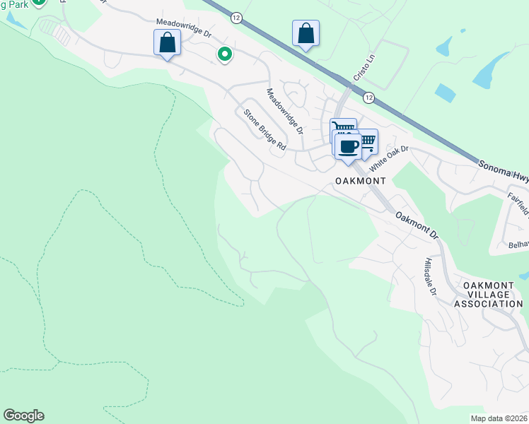 map of restaurants, bars, coffee shops, grocery stores, and more near 6416 Timber Springs Ct in Santa Rosa