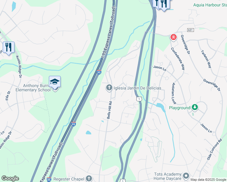 map of restaurants, bars, coffee shops, grocery stores, and more near 310 Fair Oaks Avenue in Stafford