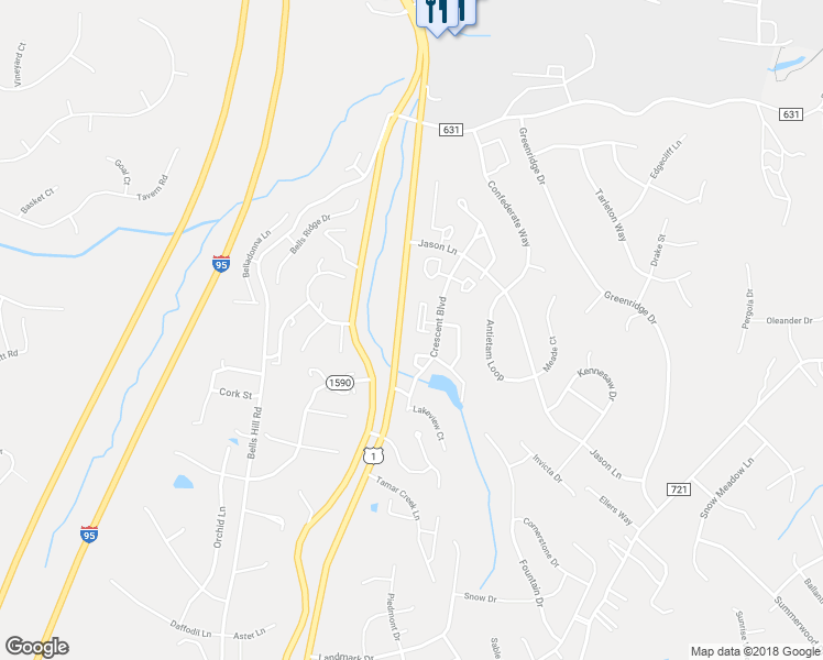 map of restaurants, bars, coffee shops, grocery stores, and more near 408 Pilot Knob Loop in Stafford