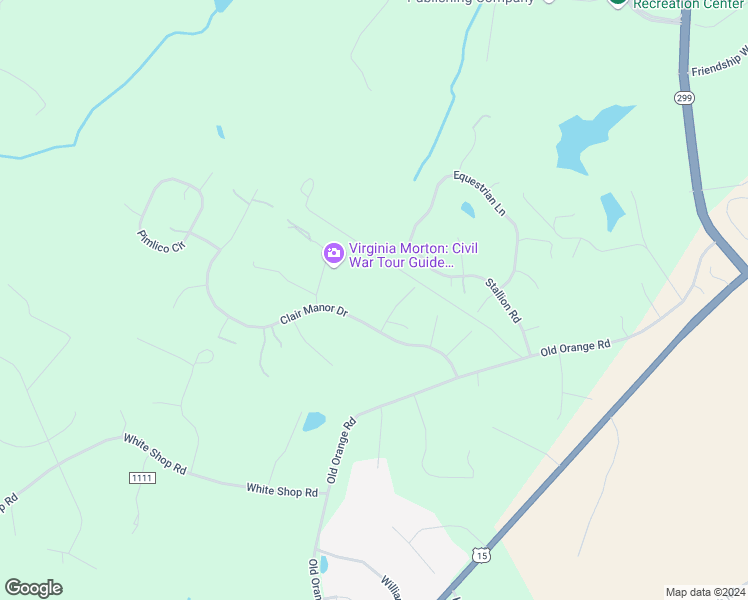 map of restaurants, bars, coffee shops, grocery stores, and more near 19182 Chateau Road in Culpeper