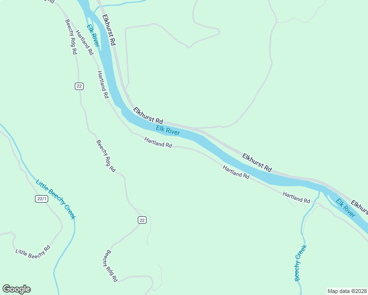 map of restaurants, bars, coffee shops, grocery stores, and more near Hartland Road in Maysel