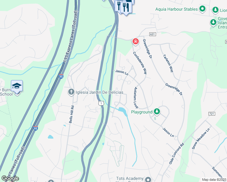 map of restaurants, bars, coffee shops, grocery stores, and more near 312 Pilot Knob Loop in Stafford