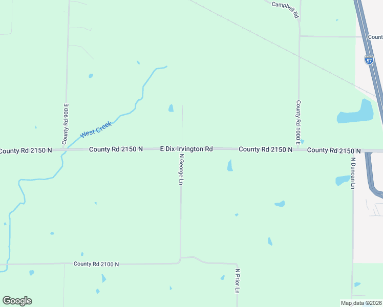 map of restaurants, bars, coffee shops, grocery stores, and more near 9600-9998 East Dix Irvington Road in Dix