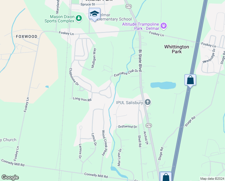 map of restaurants, bars, coffee shops, grocery stores, and more near 8923 Executive Club Drive in Delmar