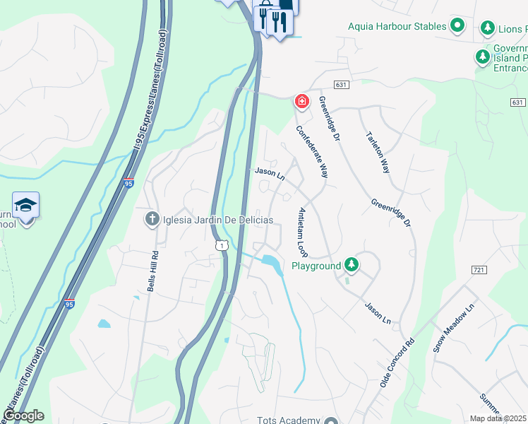 map of restaurants, bars, coffee shops, grocery stores, and more near 112 Pilot Knob Loop in Stafford