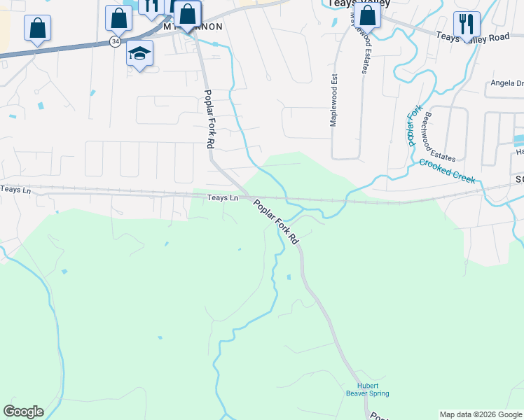 map of restaurants, bars, coffee shops, grocery stores, and more near 696 Scott Depot Road in Putnam County