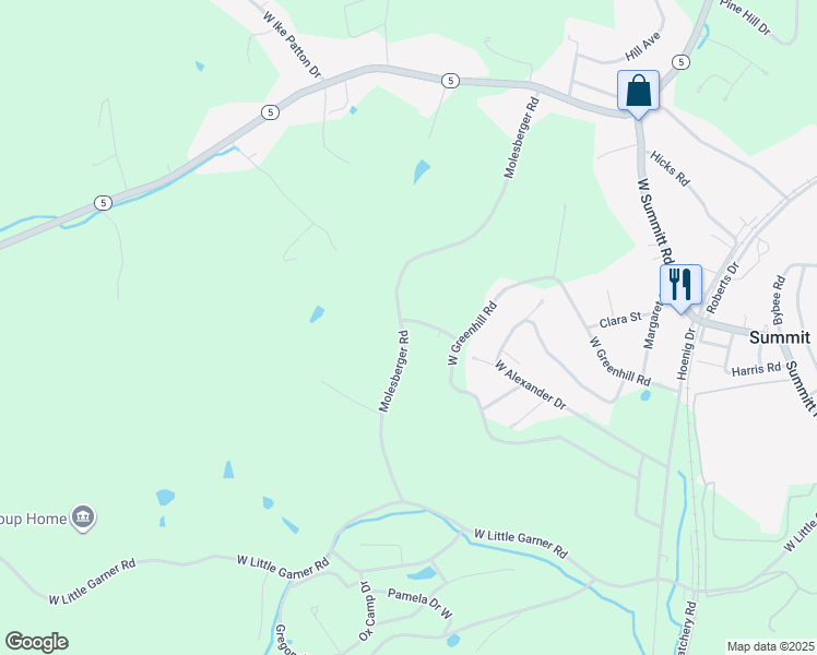 map of restaurants, bars, coffee shops, grocery stores, and more near 5700-6244 Molesberger Road in Ashland