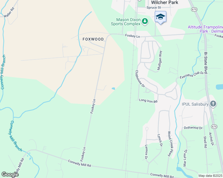 map of restaurants, bars, coffee shops, grocery stores, and more near 29641 Foskey Lane in Delmar