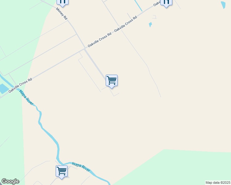 map of restaurants, bars, coffee shops, grocery stores, and more near 915 Oakville Cross Road in Napa