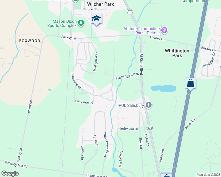 map of restaurants, bars, coffee shops, grocery stores, and more near 8923 Executive Club Drive in Delmar